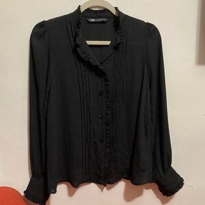 ZARA BLACK BLOUSE S